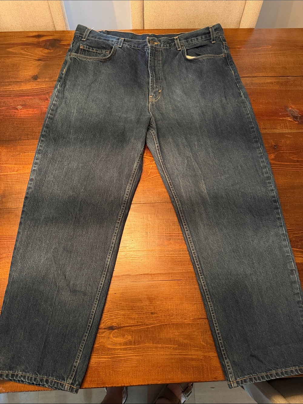 Kirkland Signature Straight-Leg Jeans in Dark Blue Wash